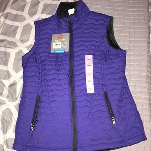 REVERSIBLE  purple fur lined vest